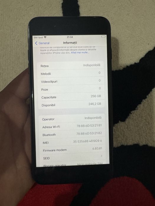 Iphone 7 plus 256gb black