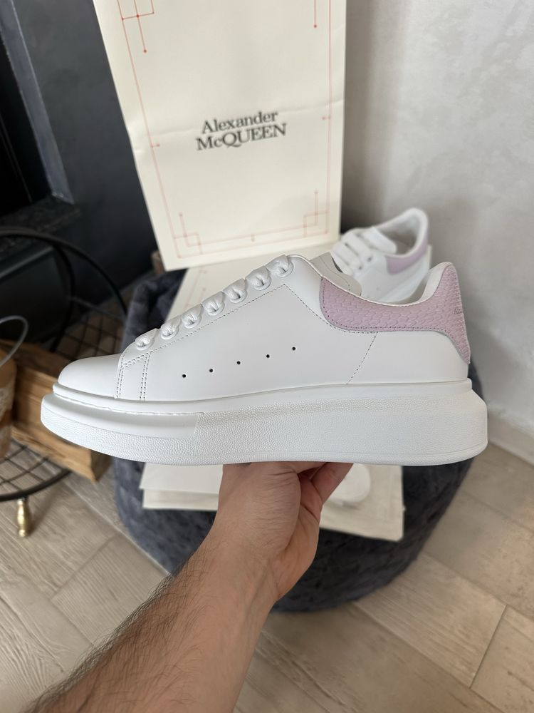 Alexander McQueen Oversized White Light Pink Powder