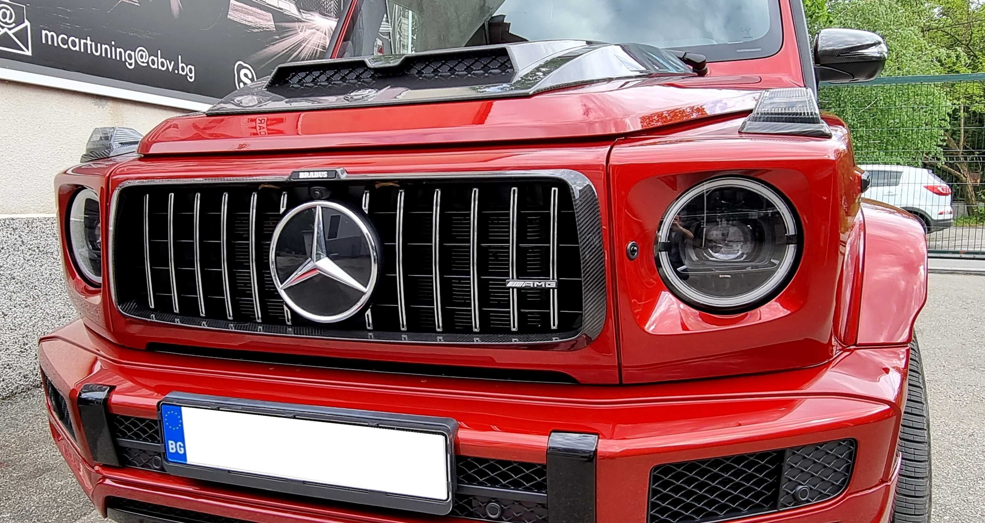 Добавка карбон към предна маска G63 AMG W463A W464