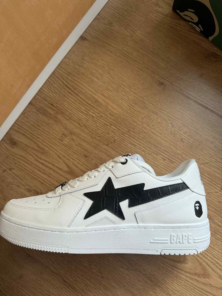 Bape Sta Icon #1 White Black Croc EU44 чисто нови