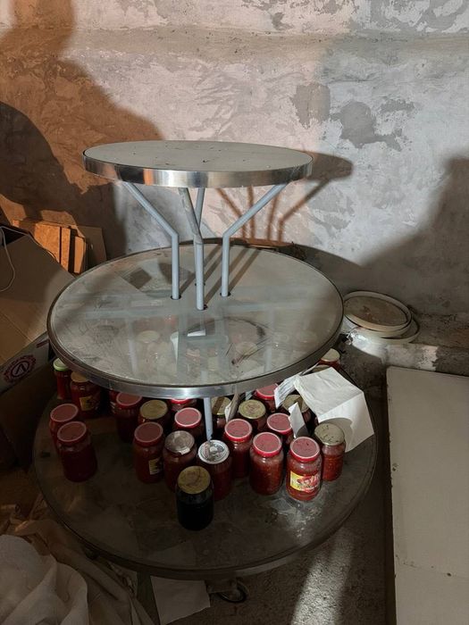 Этажерка стеллаж на колесиках в магазин салон 120 см