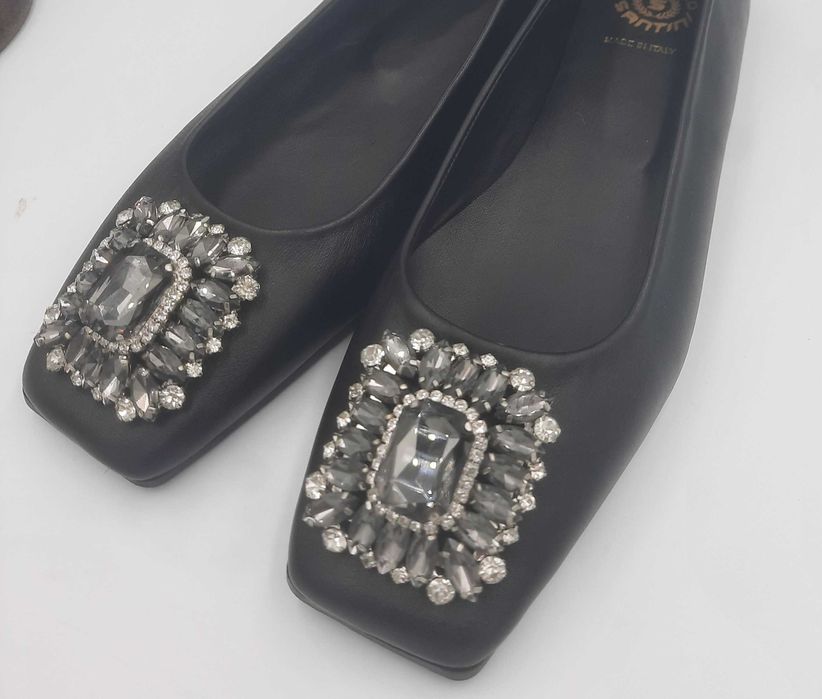 Superbi balerini bijuterie noi piele naturala fina made in Italy 40