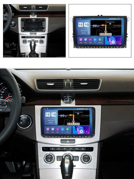 Navigatie Android 14 Vw Golf 5 6 Passat B6 Skoda Seat CarPlay + CAMERA