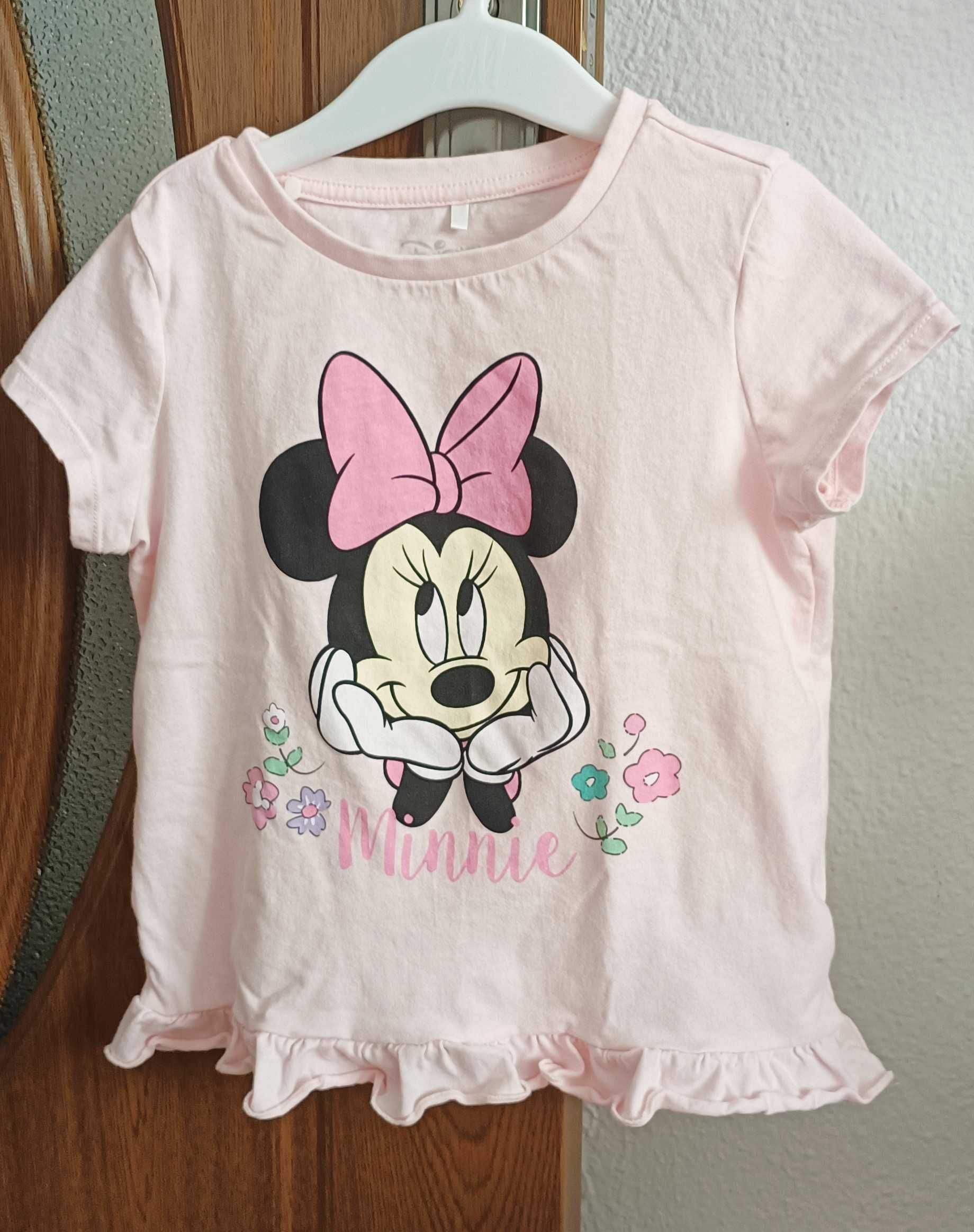Tricou Smik,roz  cu Minnie pt fetițe 5-6 ani. 116 cm