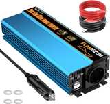 1000W инвертор с дисплей + адаптер за запалката + кабели + бушони
