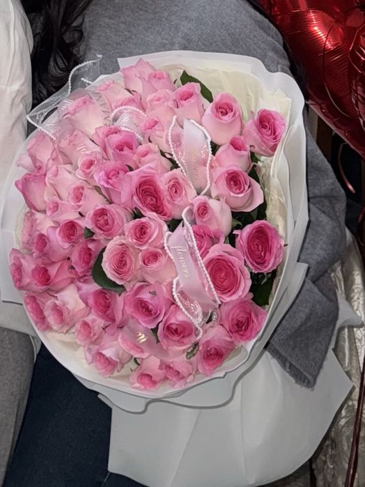 51 штук роза букет свежие