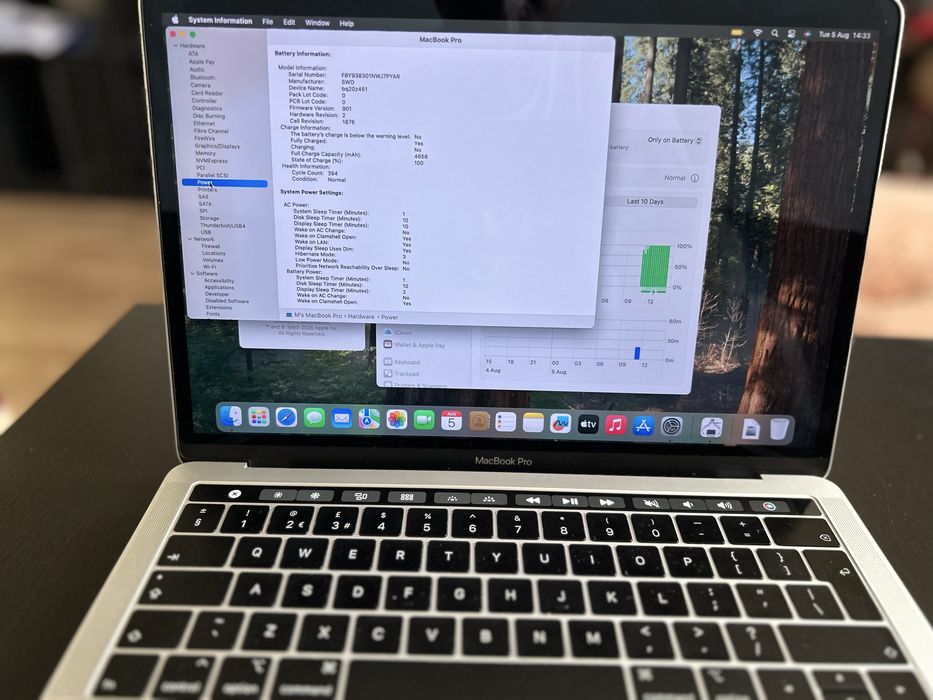 Macbook Pro A1989 13" i5 8GB RAM 256GB 394 cicluri
