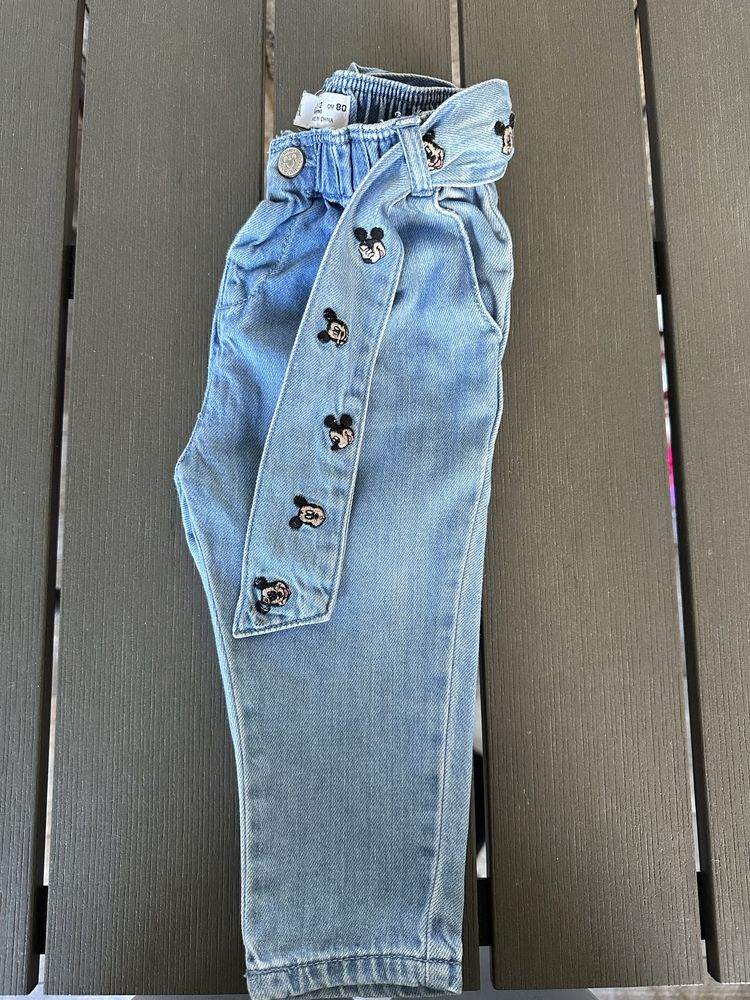 Есенна блузка Zara и дънки,9-12 месеца 80 см.