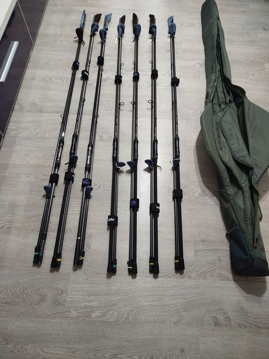 5 lansete Delphin Orbit , 2 Spod-uri  Carp Expert și o husa Caperlan