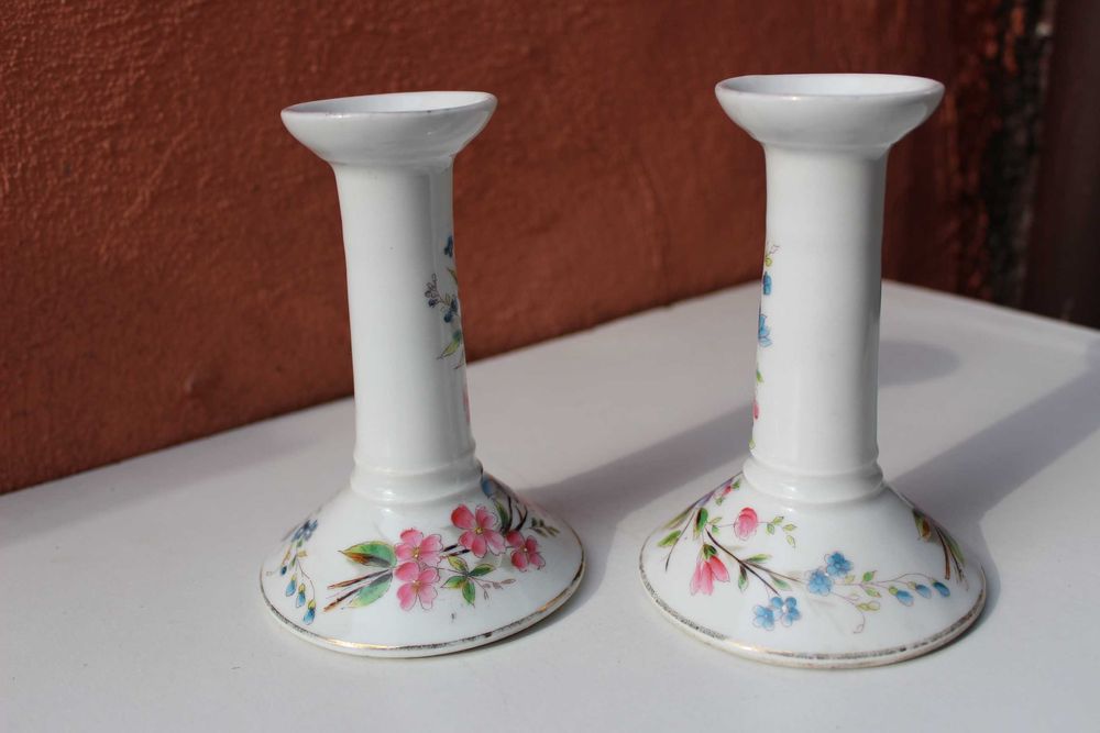 Set suport lumanari portelan - ANGLIA, cca 1920-1930