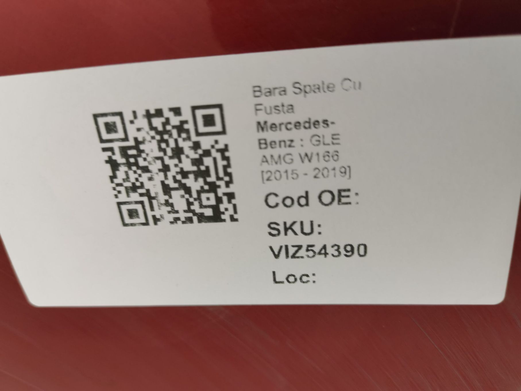 Bara Spate AMG Cu Fusta Mercedes-Benz  GLE AMG W166 [2015 - 2019] Orig