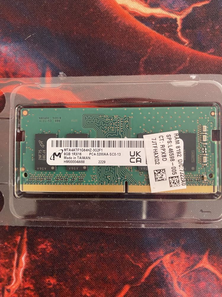Ram 8GB DDR4 3200mhz