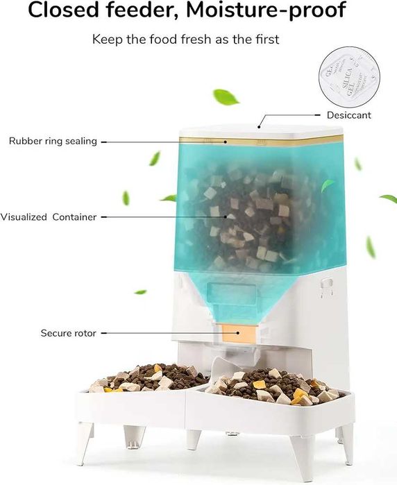 Нова FUKUMARU Автоматична хранилка за котки и кучета, WiFi , 5L ...