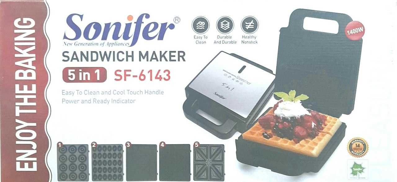 МЕГА Вафельница 5 в 1 SONIFER SF-6143 vafelnitsa