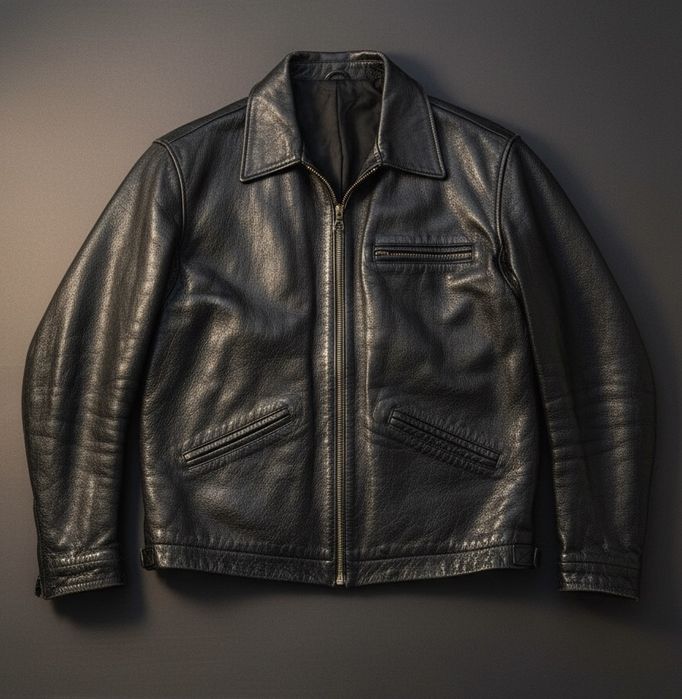 Geacă piele naturală Vintage - Model clasic Rock/ Moto