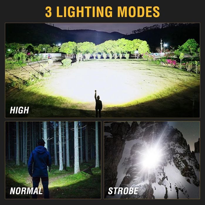 Lanternă Led, super luminoasă, impermeabilă, ideală pentru camping