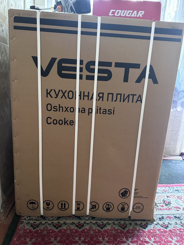 Газовая плита, новая  Vesta AK Lite,белая, потребляемая мощность 1.3kW