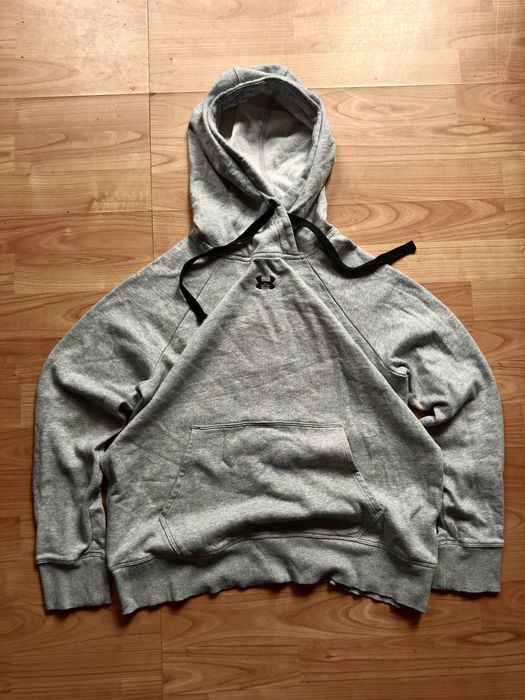 Hanorac hoodie bluza sweater center logo Under Armour grey cotton