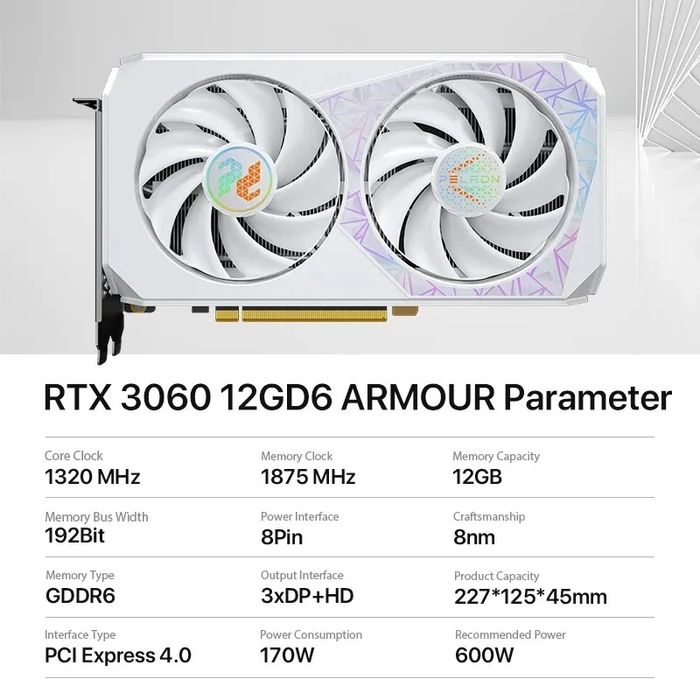 Б/У Оригинальные видеокарты PELADN RTX 3060 12 ГБ