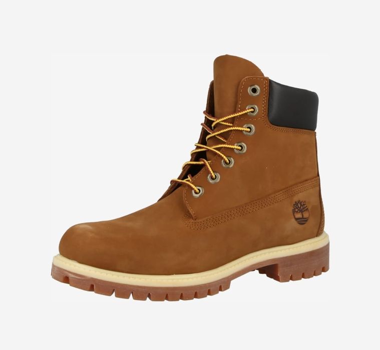 Bocanci Timberland din piele premium cu sireturi pentru barbati