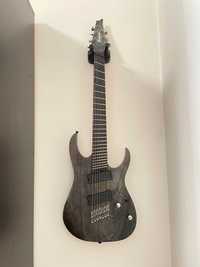 Chitara Ibanez RGIF7 Iron Label Fanned Fret - Black Stained