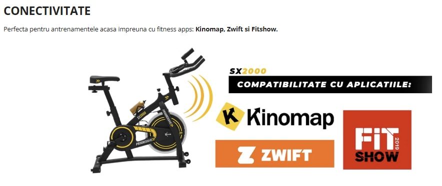 Bicicleta fitness pentru spinning - PROGRESSIVE SX2000