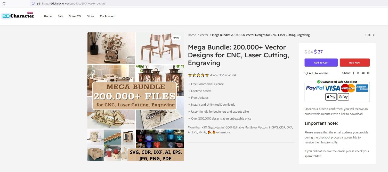 Mega Bundle: 200000+ Vector Designs for CNC/ Laser Cutting, Engraving
