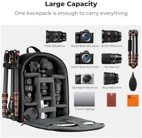 Нова Фото раница K&F Concept отделение за лаптоп статив водоустойчива