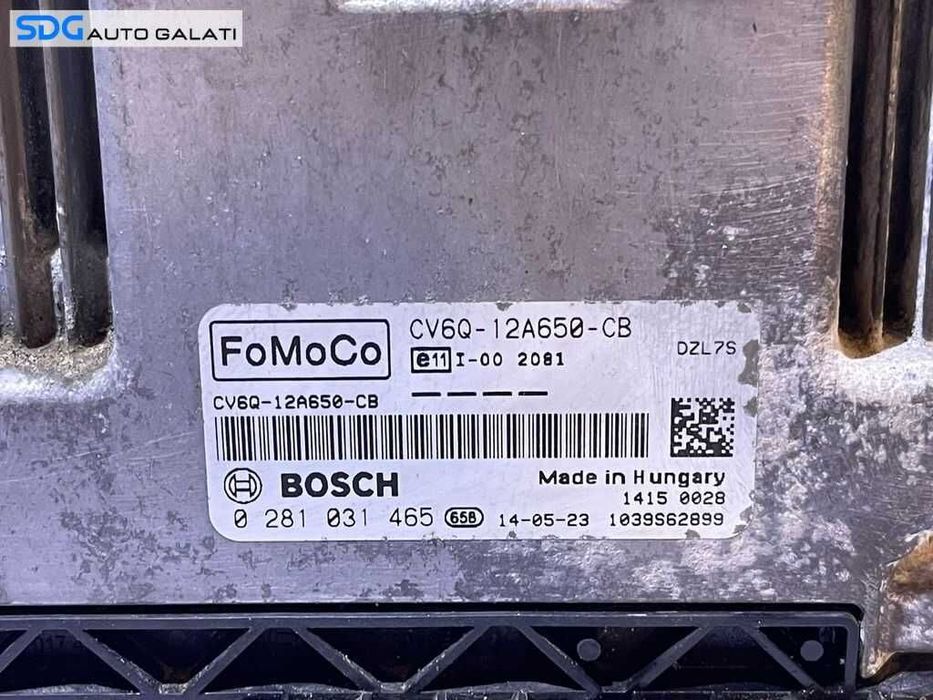 ECU Calculator Motor Ford Focus 3 1.6 TDCI 2010 - 2018 Cod CV6Q-12A650-CB CV6Q12A650CB 0281031465 [L2670]