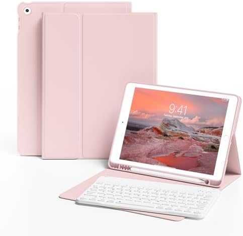 Нов Магнитен Калъф Клавиатура iPad 9 8 7 10.2 + Стойка + TPU за таблет