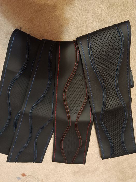 Huse pentru  volan din piele cu ac si ata