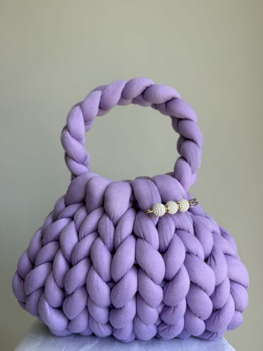 Ръчно плетени чанти от мек плюш