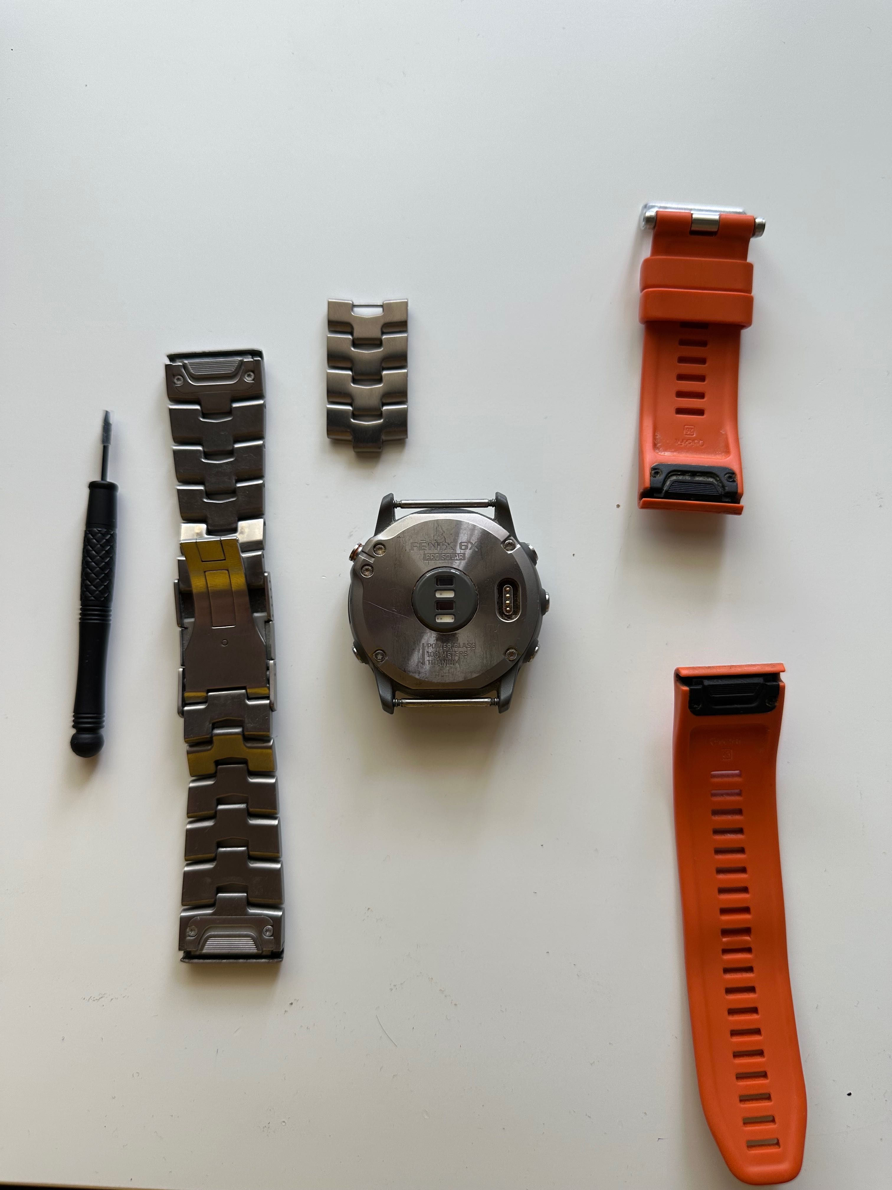 Часы Garmin fenix 6X Pro Sollar Titanium+титановый ремешок
