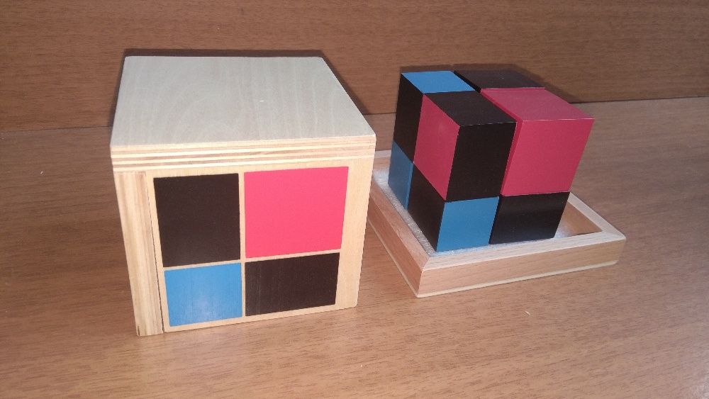 Montessori Binomial Cube Монтесори Биномно Магическо Кубче дървени игр