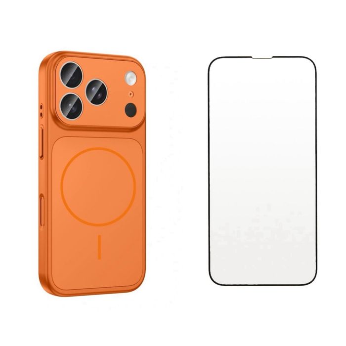 Husa Magsafe Glass Seria 17 + Folie Sticla Iphone 13/13 PRO/13 PRO MAX