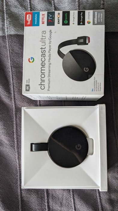 Google Chromecast Ultra Гугъл Бройката Ултра мултимедиен плеър 4К UHD