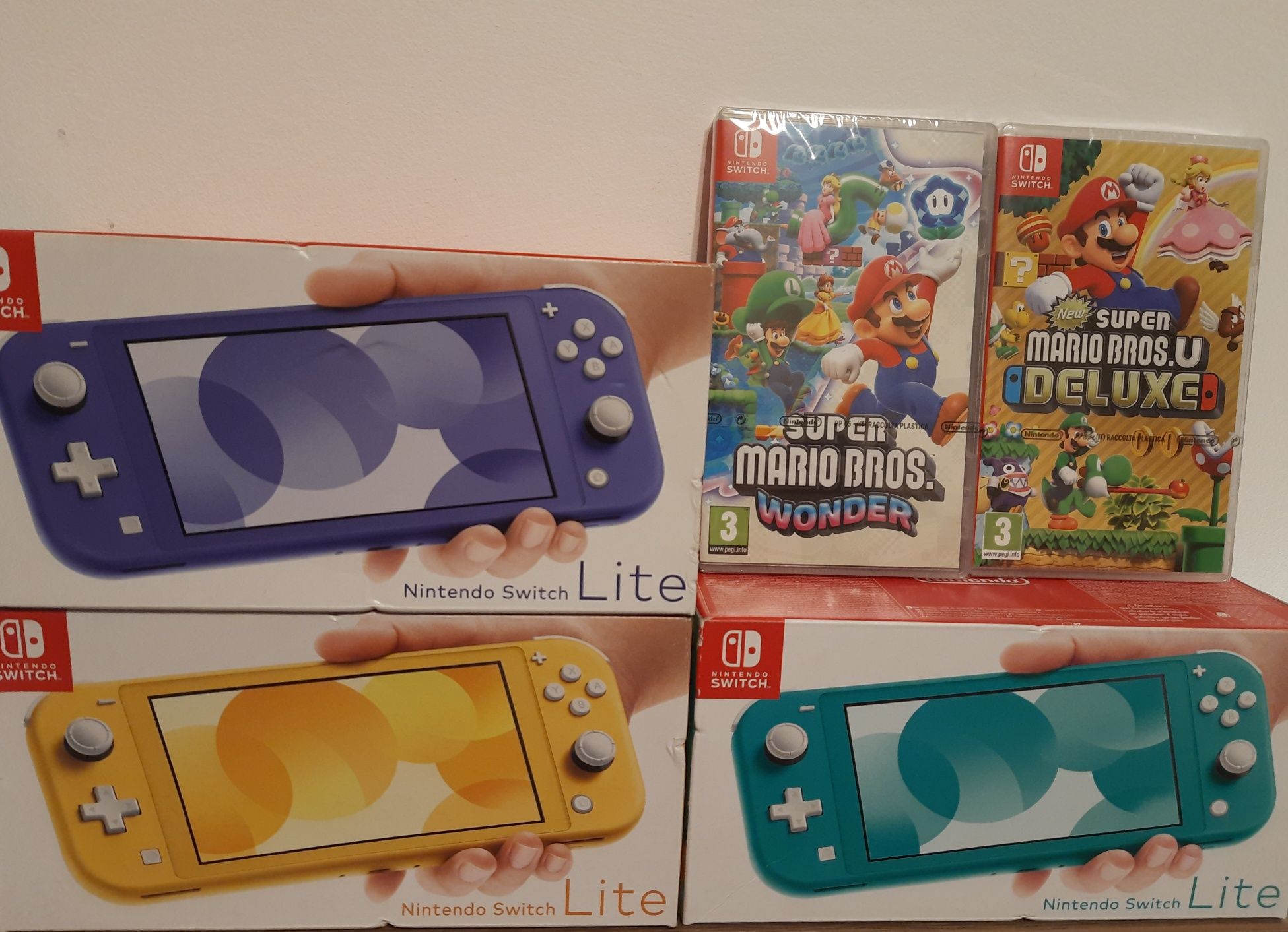 NOU-SIGILAT-Consola Nintendo Switch Lite+joc Mario cadou