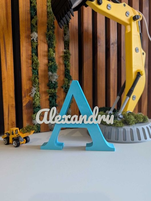 Litere / Inițiale personalizate 3D – cadou unic, decor evenimente