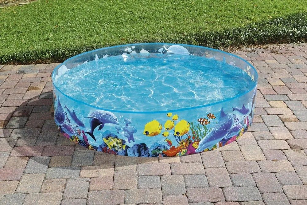 Детски басейн Bestway, твърд борд, 183 x 38 см, PVC, морско дъно