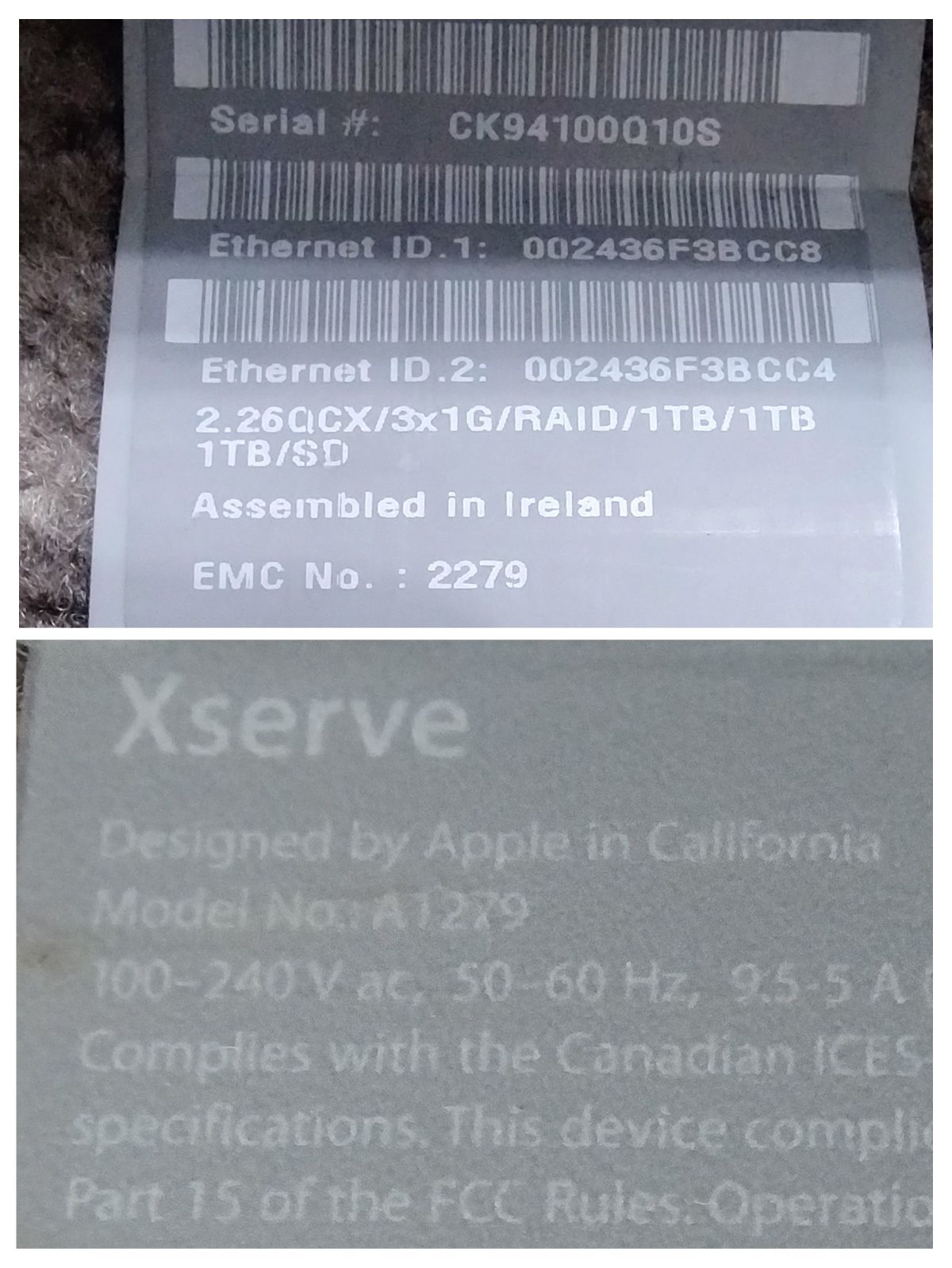 Xserve Model A1279 ...