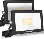 Set 2 reflectoare 60W LED, 5200LM LED, 2700K alb cald cu IP66