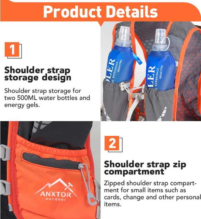 -60% ANXTOR Ултра лека спортна раница | Бягане, колоездене, туризъм