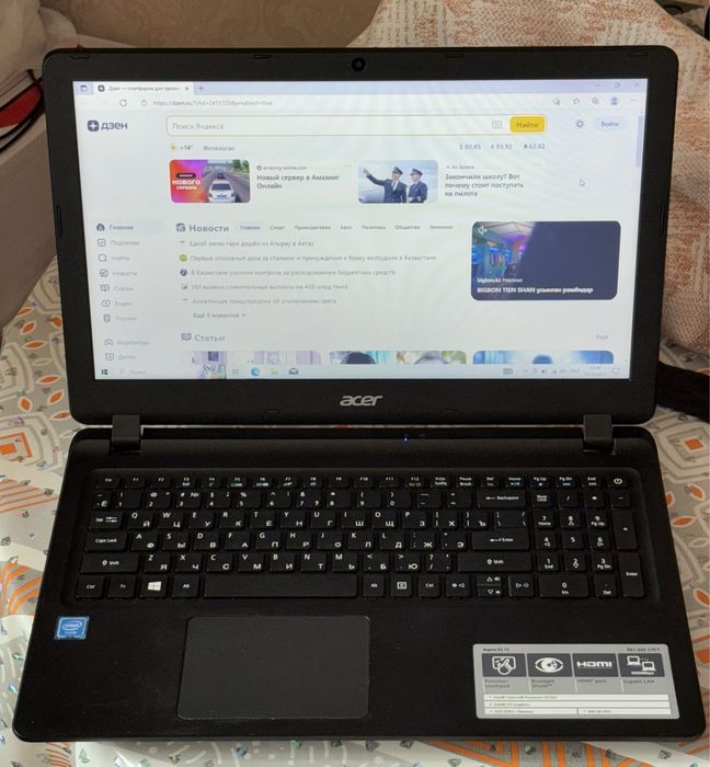 Продам ноутбук acer es 15 533 в комплекте сумка и зарядчик