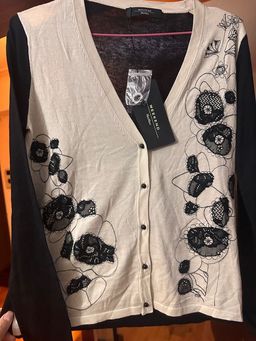 Weekend Max Mara cardigan, M, matase si bumbac nou