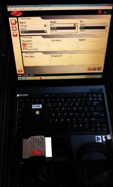 Tester Auto DLFOBD2 Bluetooth, Laptop Inclus, Turisme+Camione Romana