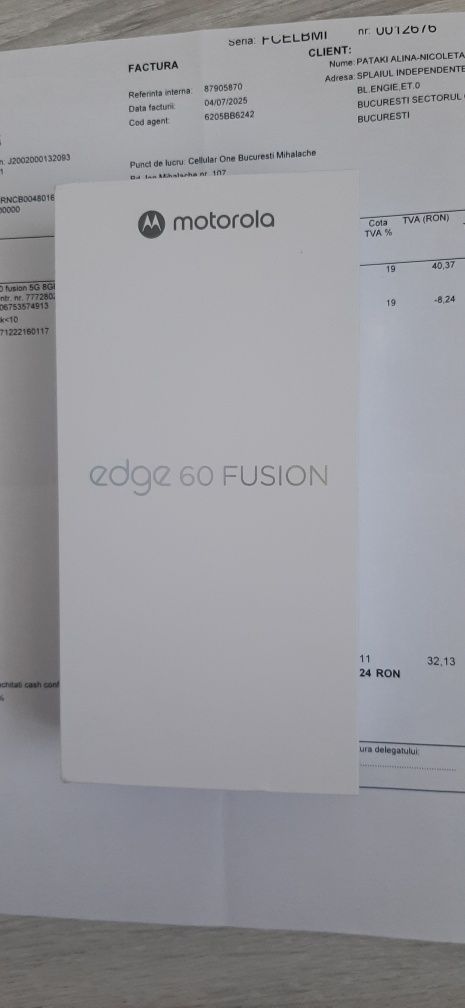 Motorola edge 60 fusion 256gb nou zero min
