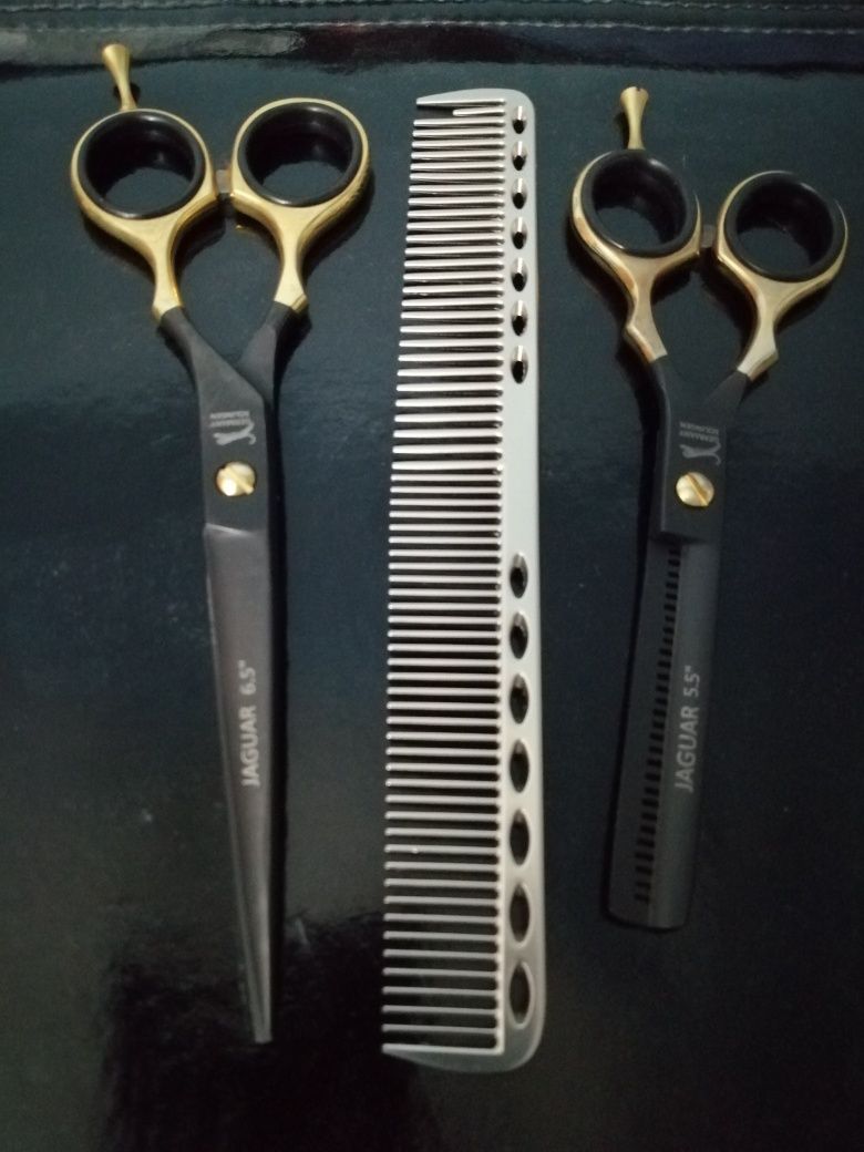 Set foarfeci jaguar tuns filat pieptăn 5.5