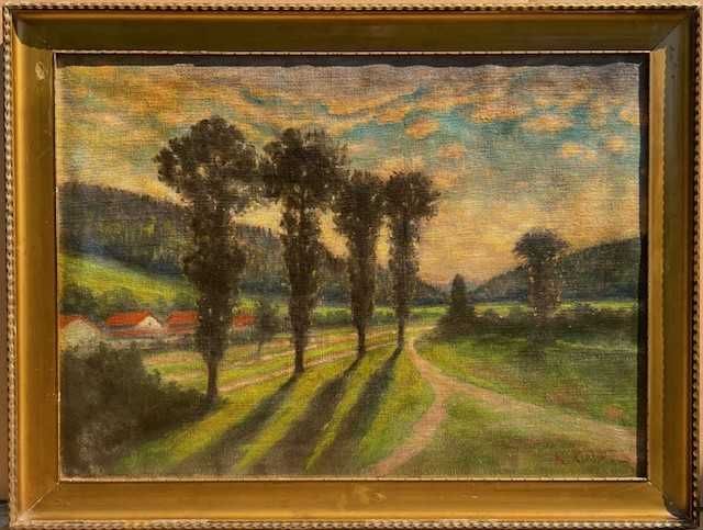 Tablou foarte F VECHI, ulei/pânză, semnat. Cca 80x60cm (70x50cm panza)