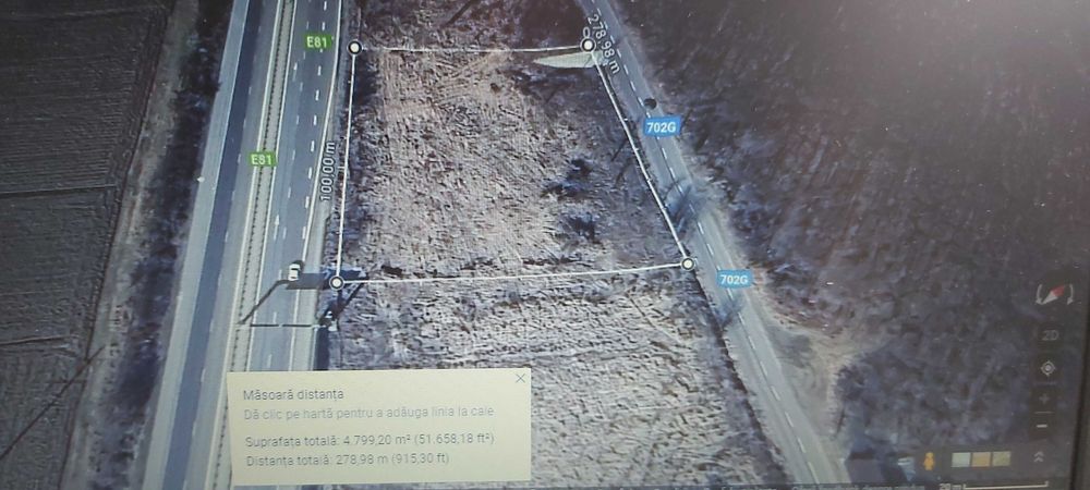 Teren intravilan de vanzare 4800 mp, PUZ in aprobare,nod rutier A1