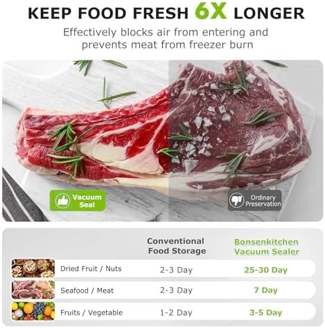 Вакуум машина 125W с 4 режима за сухи и мокри храни. Bonsenkitchen